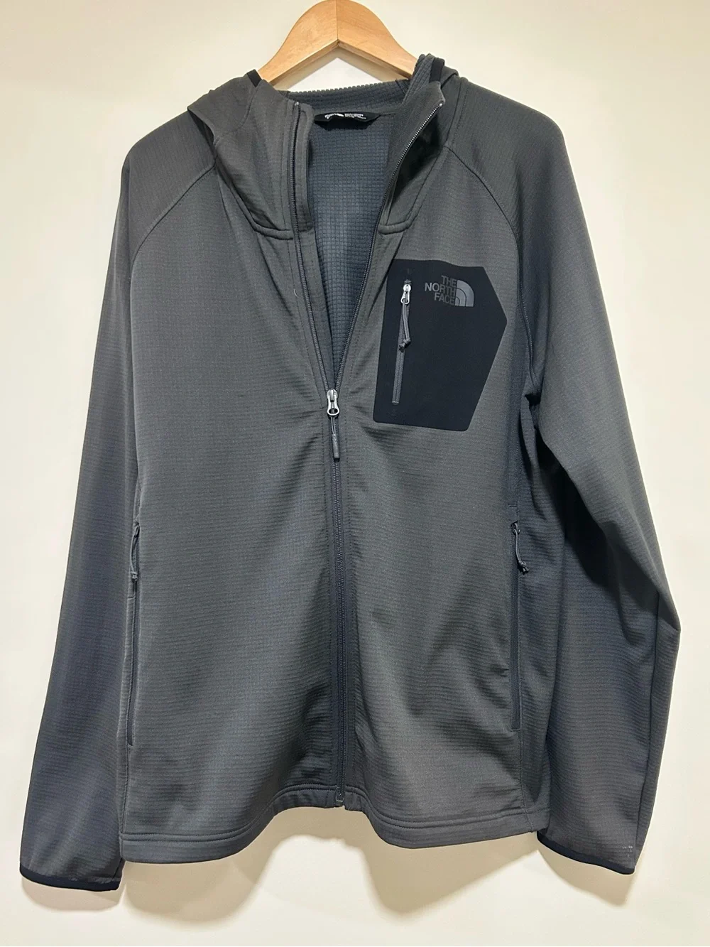 The North Face Men's Borod Hooded Fleece Jacket in Gray Size XL